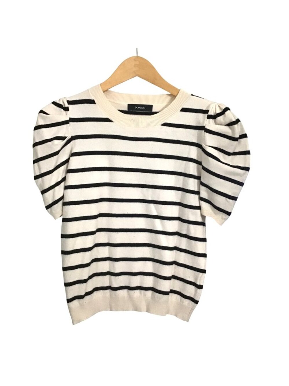 Striped Puff Sleeve Knit Sweater By Dokotoo Womens Medium